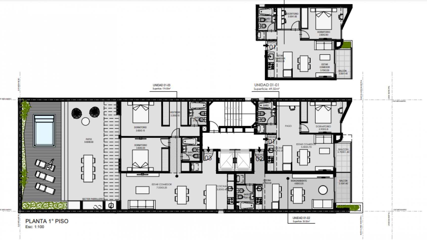 Venta Departamento dos Dormitorios con balcon amplio y parrillero  Entre Rios y Tucuman Julio 2025