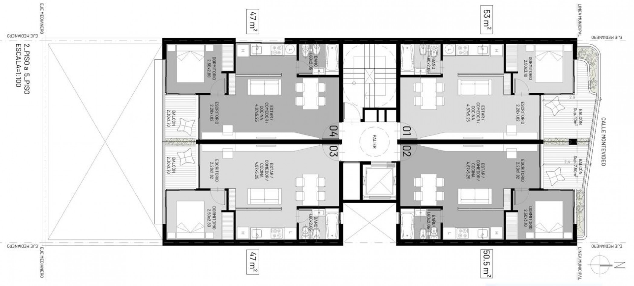 VENTA AL POZO! DEPARTAMENTO UN DORMITORIO MONTEVIDEO Y SAN MARTIN AL FRENTE CON BALCON FINANCIACION