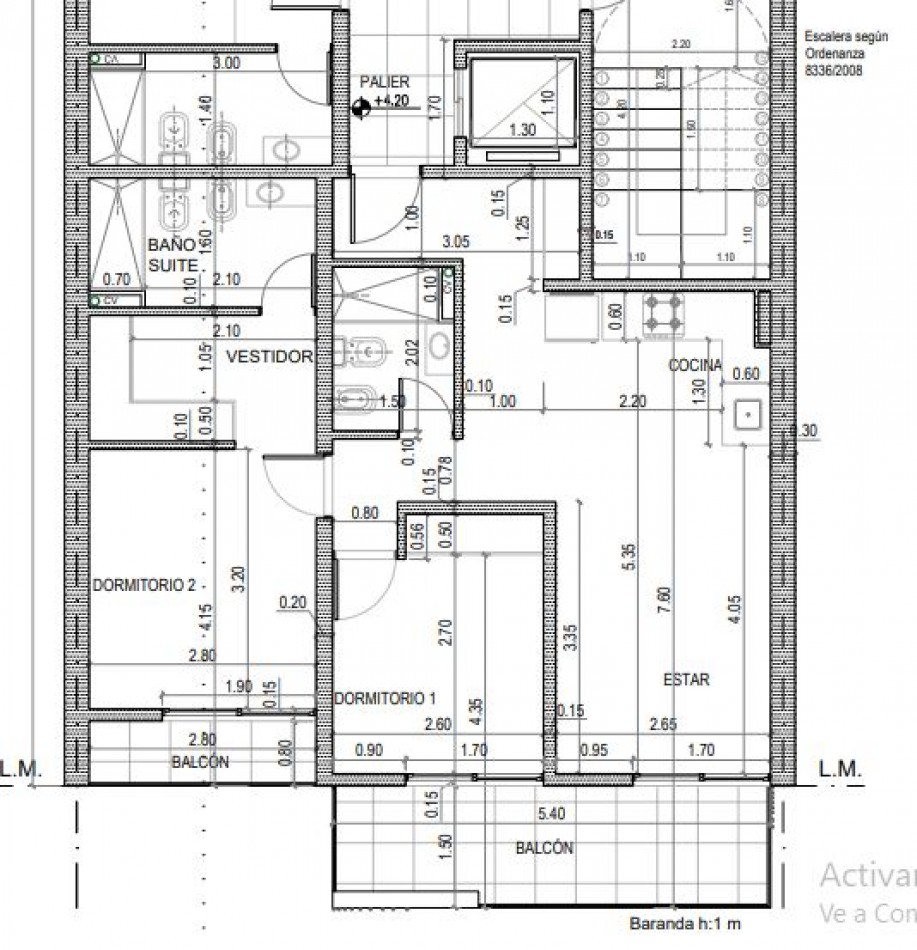 Venta Departamento Dos Dormitorios  PRIMER PISO Cordoba 3000 Diciembre 2025, Financiacion 