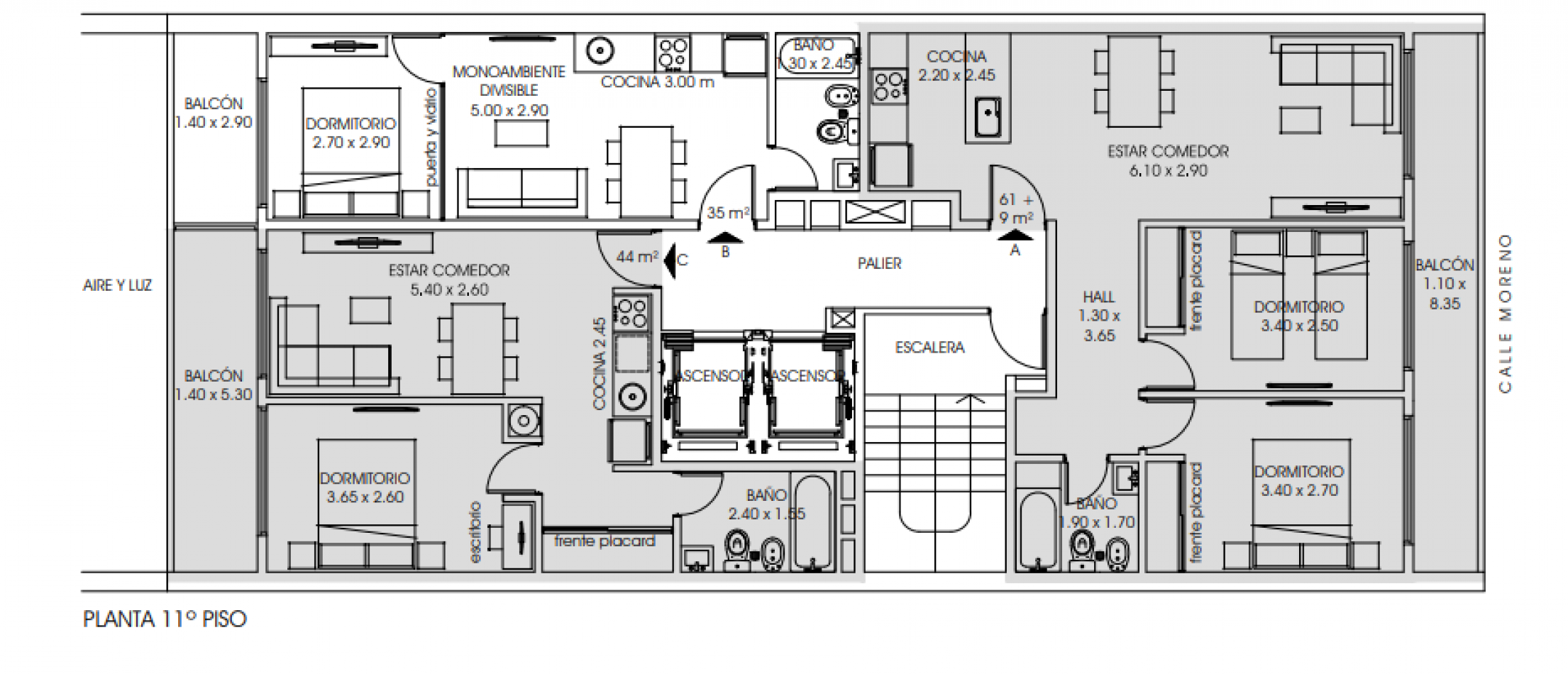 VENTA DEPARTAMENTO UN DORMITORIO MORENO Y SAN JUAN A ESTRENAR