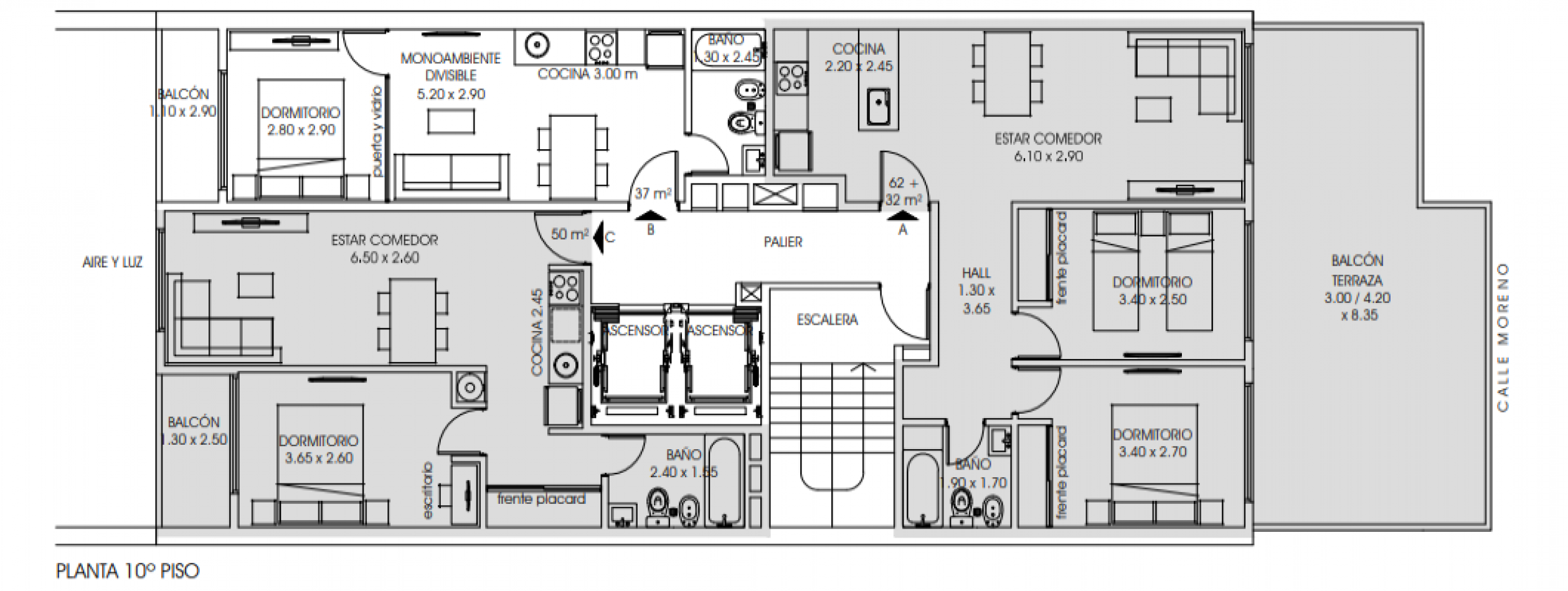 VENTA DEPARTAMENTO UN DORMITORIO MORENO Y SAN JUAN A ESTRENAR
