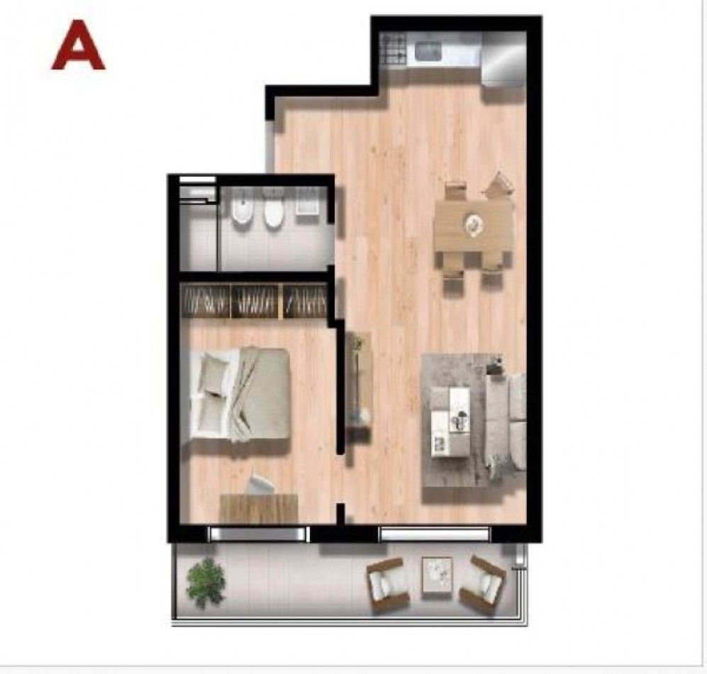 BARRIO MARTIN VENTA DEPARTAMENTO UN DORMITORIO AL FRENTE JUAN MANUEL DE ROSAS Y MENDOZA ESTRENAR