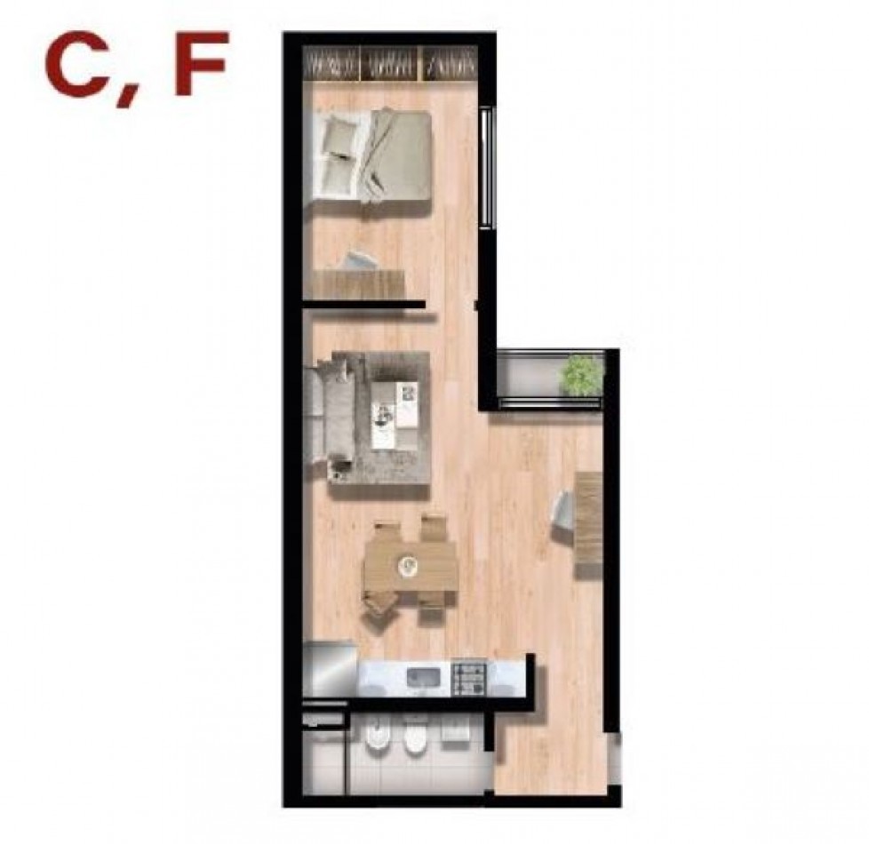 BARRIO MARTIN VENTA DEPARTAMENTO UN DORMITORIO CONTRAFRENTE PISO 4  JUAN MANUEL DE ROSAS Y MENDOZA ESTRENAR